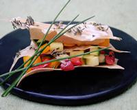 Millefeuille de légumes à La vache qui rit, aux herbes